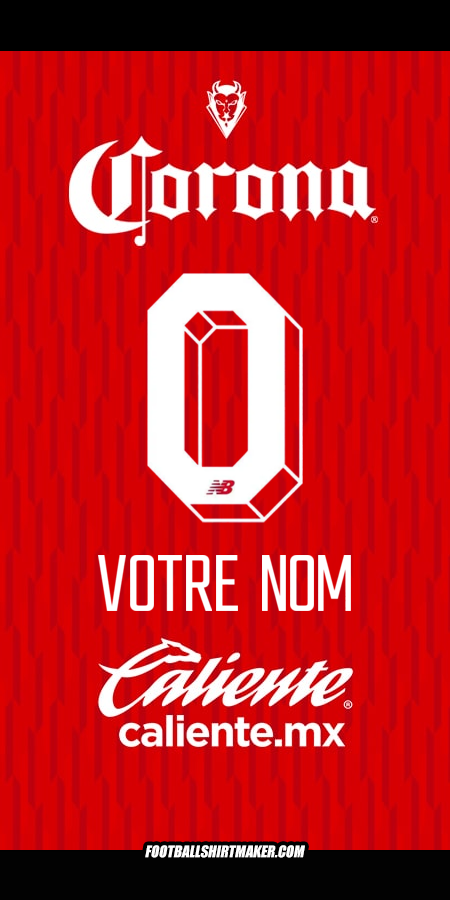 Maillot Toluca FC 2024/2025 -  votre nom - 0