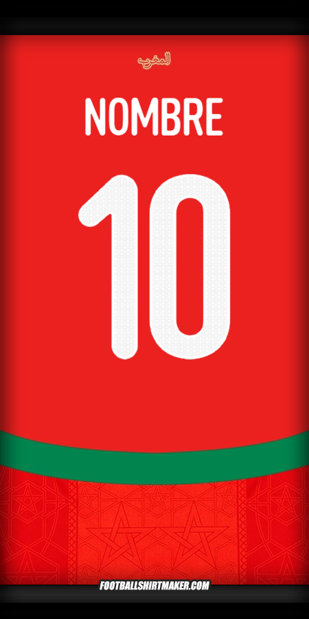 Jersey Marruecos 2024/2025 -  nombre - 10