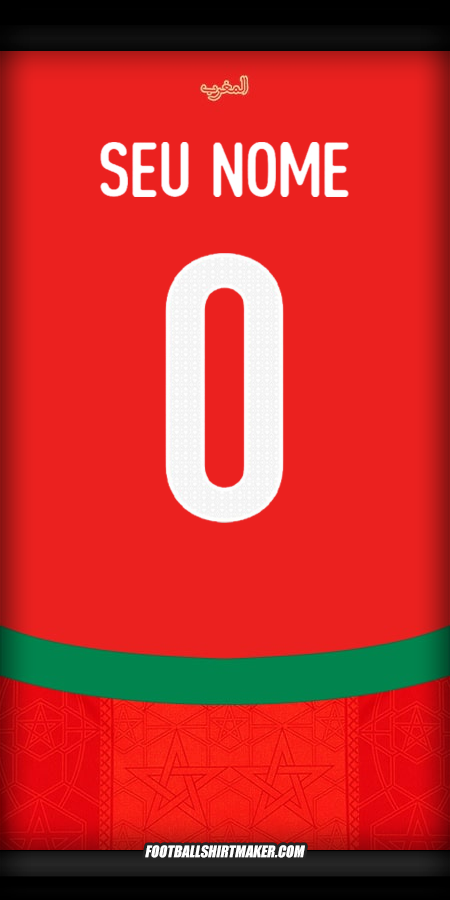 Camisa Marrocos 2024/2025 -  seu nome - 0