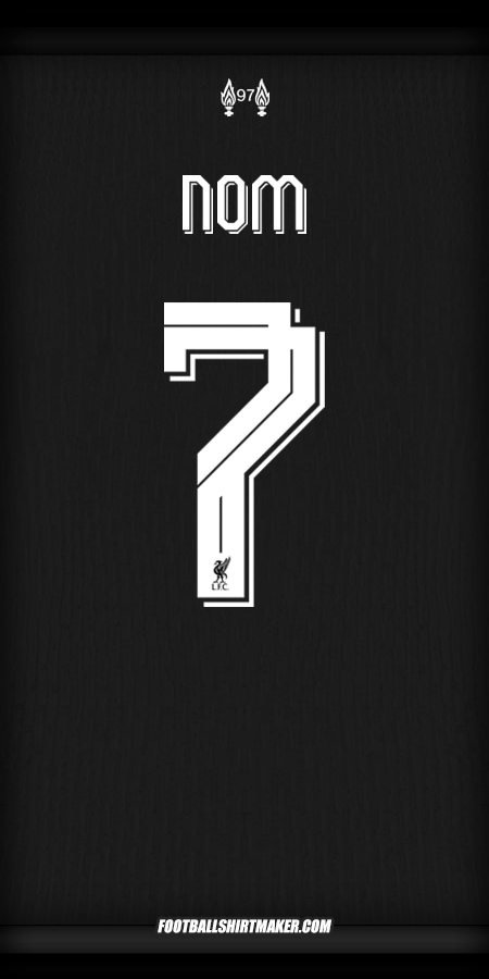 Maillot Liverpool FC Cup 2024/2025 Extérieur -  nom - 7