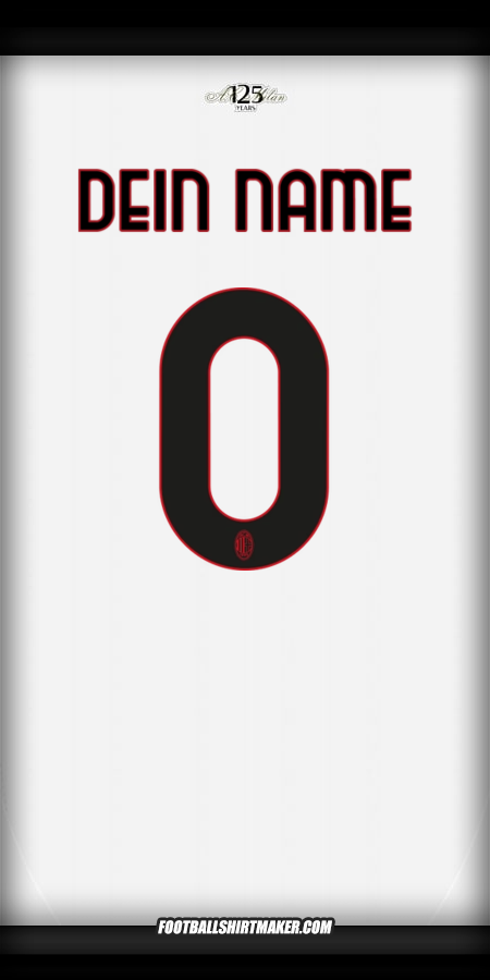 Trikot AC Milan 2024/2025 Auswärts -  dein name - 0