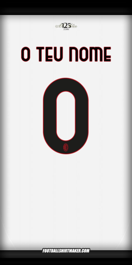 Camisola AC Milan 2024/2025 Alternativa -  o teu nome - 0