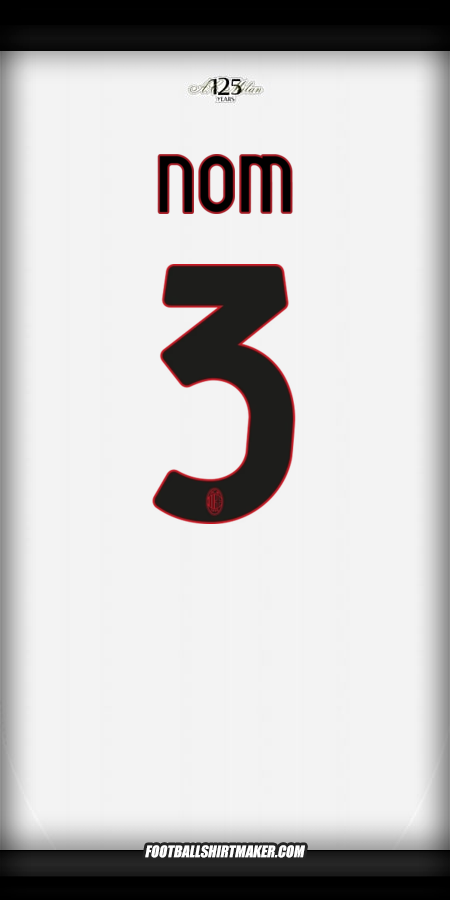 Maillot AC Milan 2024/2025 Extérieur -  nom - 3