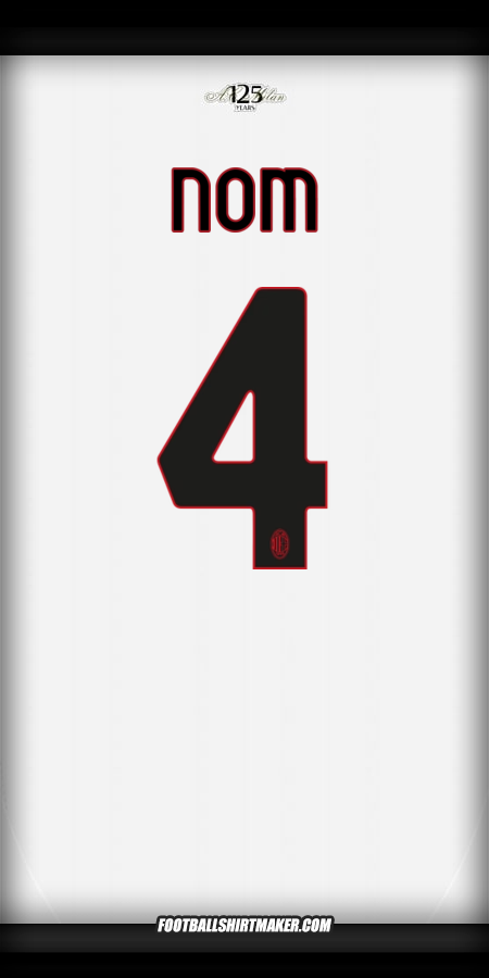 Maillot AC Milan 2024/2025 Extérieur -  nom - 4