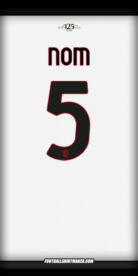 Maillot AC Milan 2024/2025 Extérieur -  nom - 5