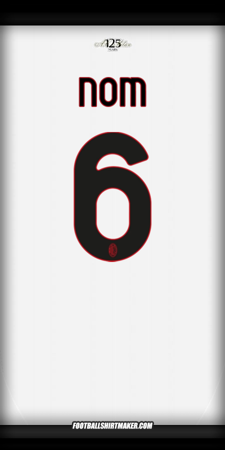 Maillot AC Milan 2024/2025 Extérieur -  nom - 6
