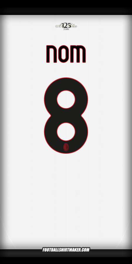 Maillot AC Milan 2024/2025 Extérieur -  nom - 8