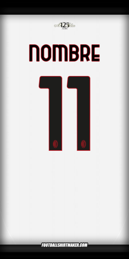 Jersey AC Milan 2024/2025 Visita -  nombre - 11