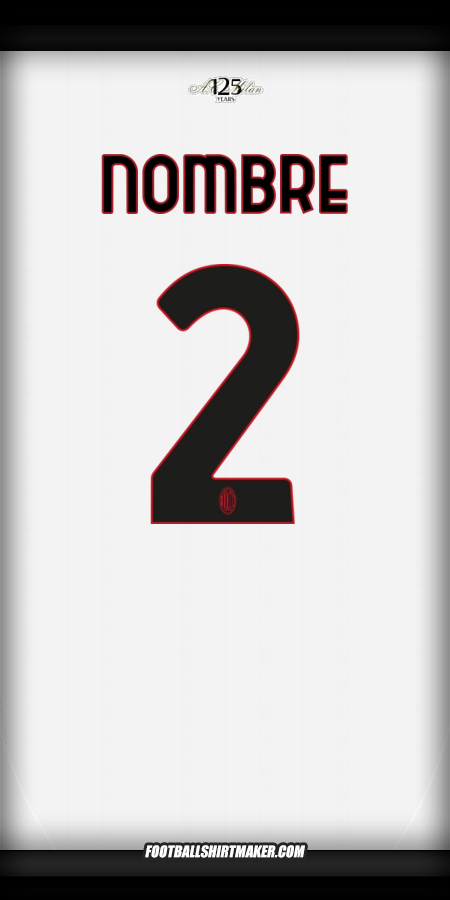 Jersey AC Milan 2024/2025 Visita -  nombre - 2