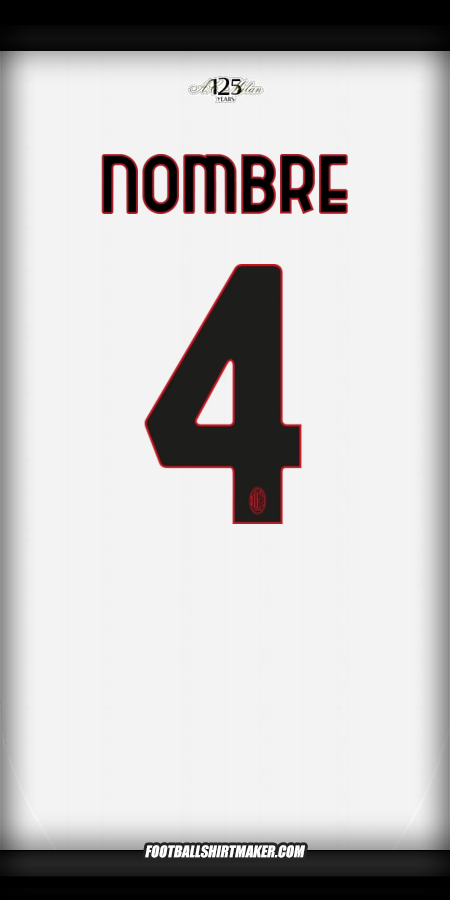 Camiseta AC Milan 2024/2025 Visita -  nombre - 4