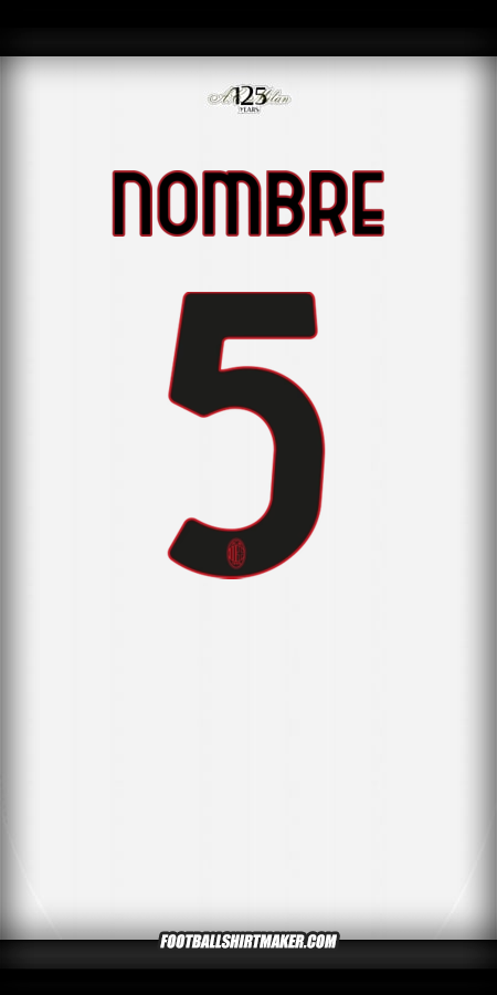 Jersey AC Milan 2024/2025 Visita -  nombre - 5