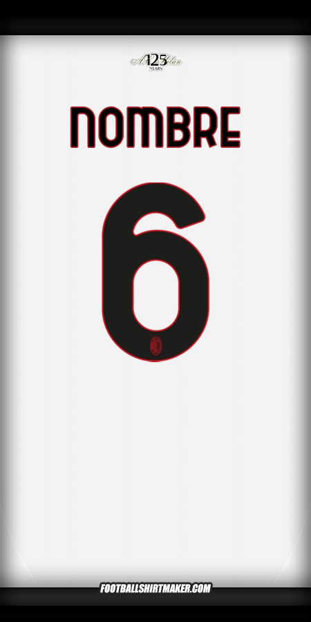 Jersey AC Milan 2024/2025 Visita -  nombre - 6