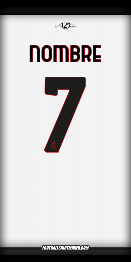 Jersey AC Milan 2024/2025 Visita -  nombre - 7