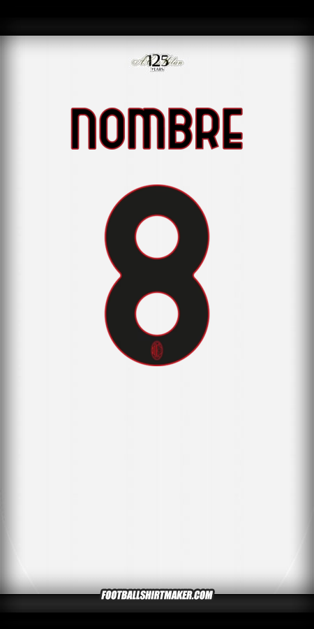 Camiseta AC Milan 2024/2025 Visita -  nombre - 8