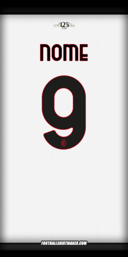 Maglia AC Milan 2024/2025 Seconda -  nome - 9