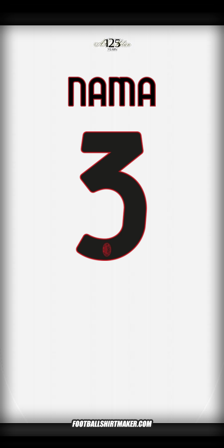 Jersey AC Milan 2024/2025 Alternatif -  nama - 3