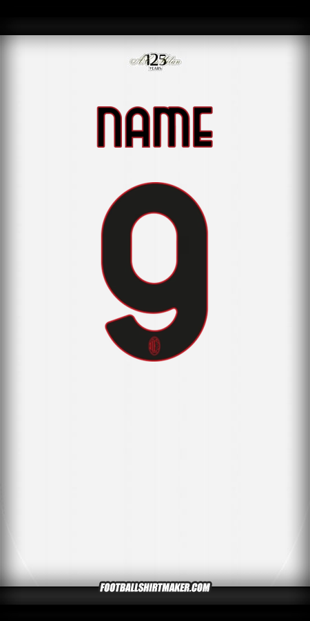 Jersey AC Milan 2024/2025 Away -  name - 9