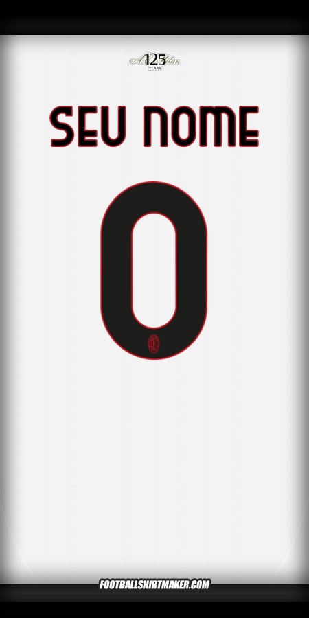 Camisa AC Milan 2024/2025 Alternativa -  seu nome - 0