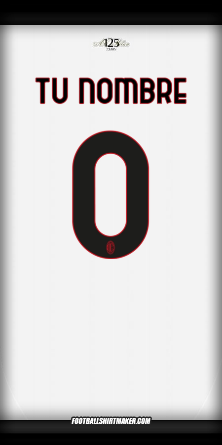 Jersey AC Milan 2024/2025 II -  tu nombre - 0