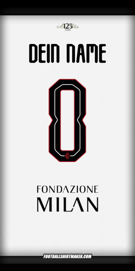 Trikot AC Milan 2024/2025 Cup II -  dein name - 0