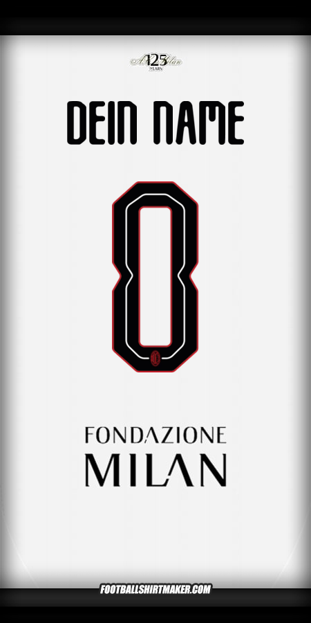 Trikot AC Milan Cup 2024/2025 II -  dein name - 0