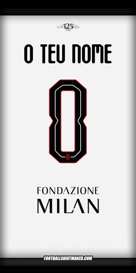 Camisola AC Milan 2024/2025 Cup II -  o teu nome - 0