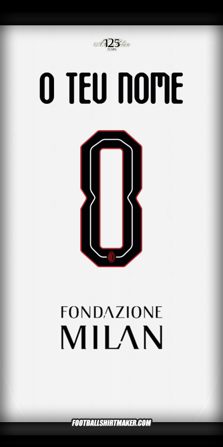 Camisola AC Milan Cup 2024/2025 II -  o teu nome - 0