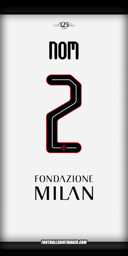 Maillot AC Milan Cup 2024/2025 Extérieur -  nom - 2