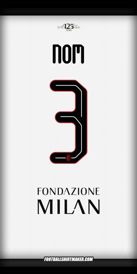 Maillot AC Milan Cup 2024/2025 Extérieur -  nom - 3