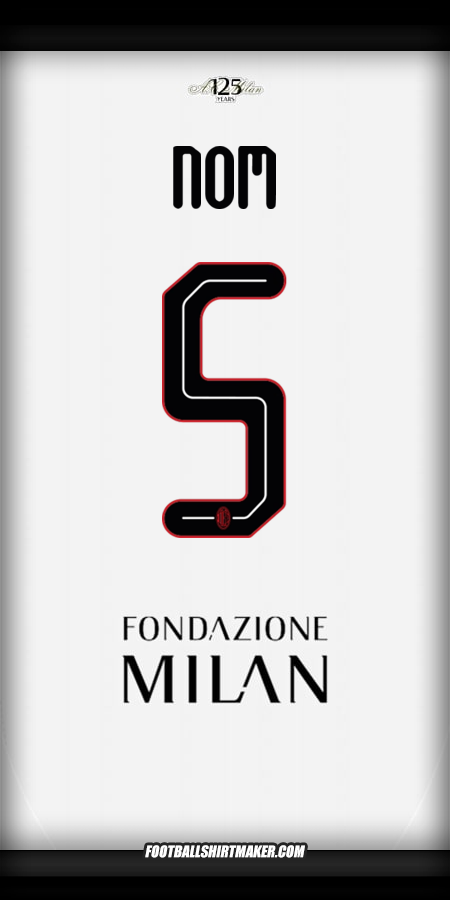 Maillot AC Milan Cup 2024/2025 Extérieur -  nom - 5