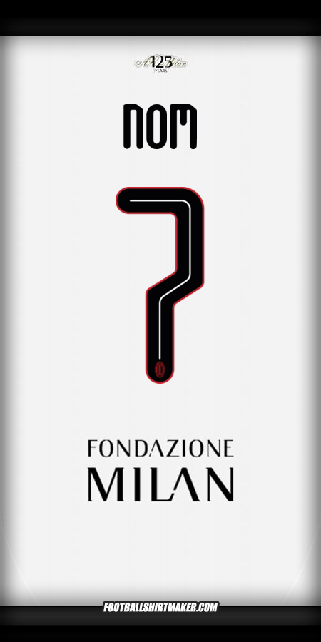 Maillot AC Milan Cup 2024/2025 Extérieur -  nom - 7