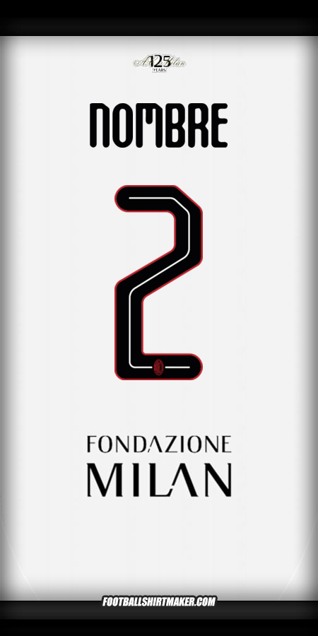 Camiseta AC Milan Cup 2024/2025 Visita -  nombre - 2