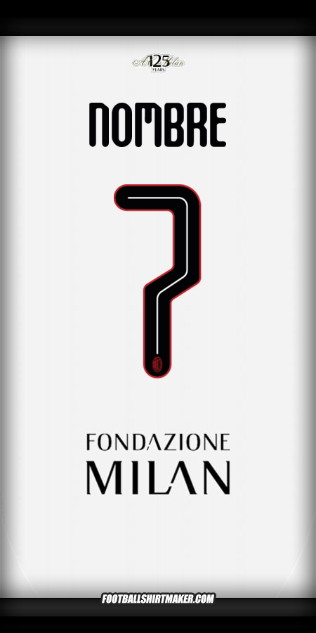 Camiseta AC Milan Cup 2024/2025 Visita -  nombre - 7