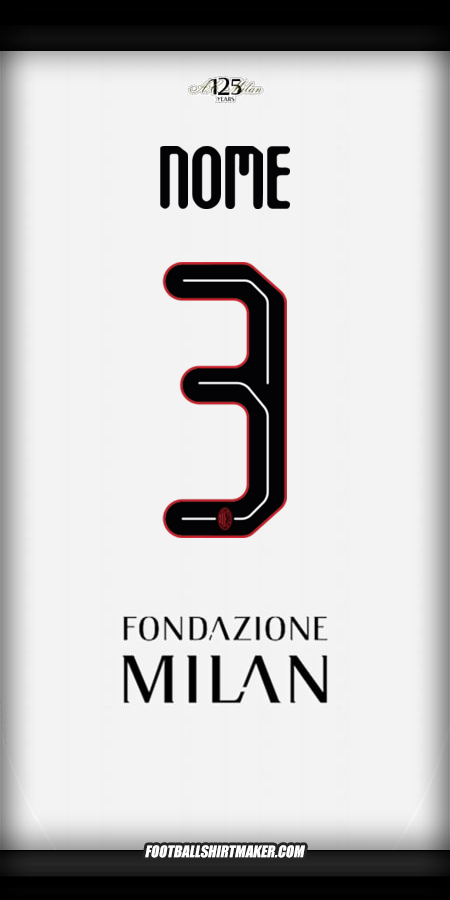 Maglia AC Milan Cup 2024/2025 Seconda -  nome - 3