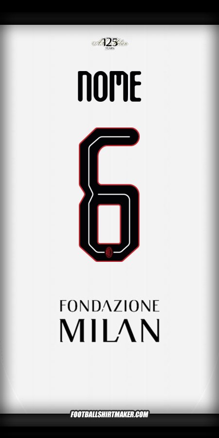 Camisa AC Milan Cup 2024/2025 Alternativa -  nome - 6