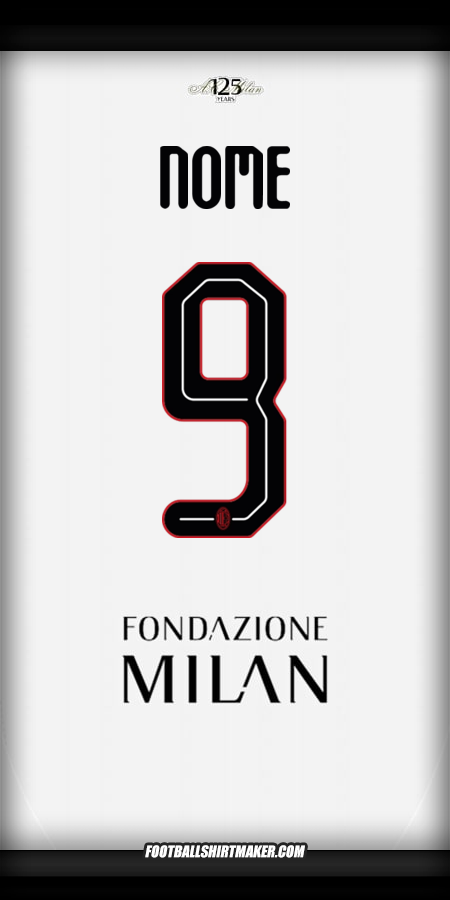 Camisa AC Milan Cup 2024/2025 Alternativa -  nome - 9