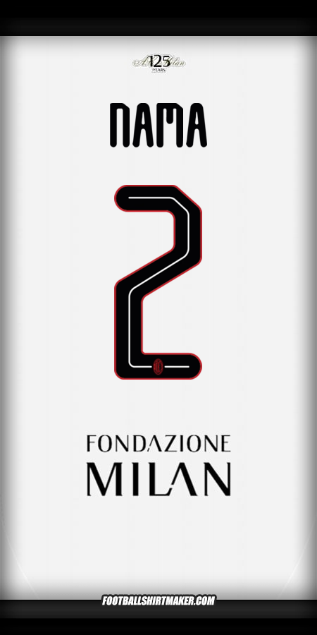 Jersey AC Milan Cup 2024/2025 Alternatif -  nama - 2