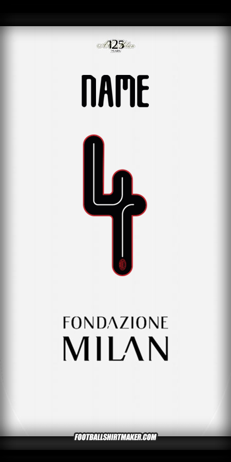 Jersey AC Milan Cup 2024/2025 Away -  name - 4