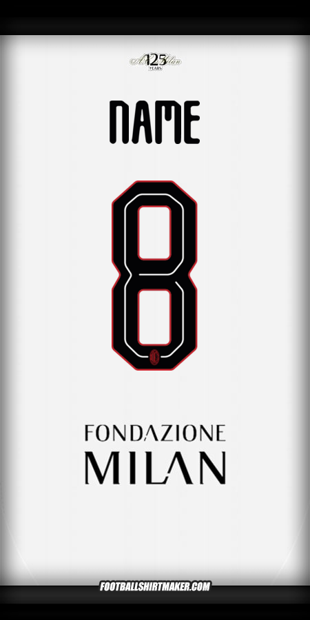Jersey AC Milan Cup 2024/2025 Away -  name - 8