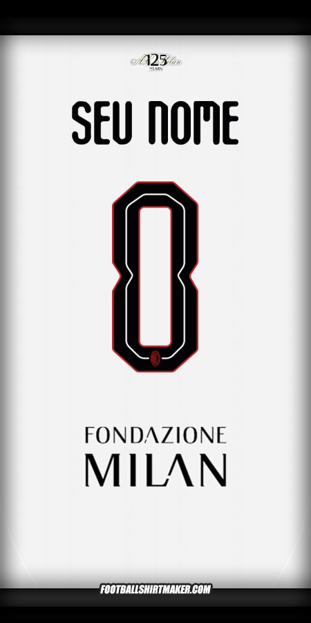 Camisa AC Milan Cup 2024/2025 II -  seu nome - 0