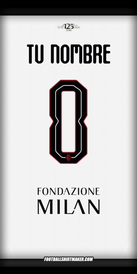 Camiseta AC Milan Cup 2024/2025 II -  tu nombre - 0