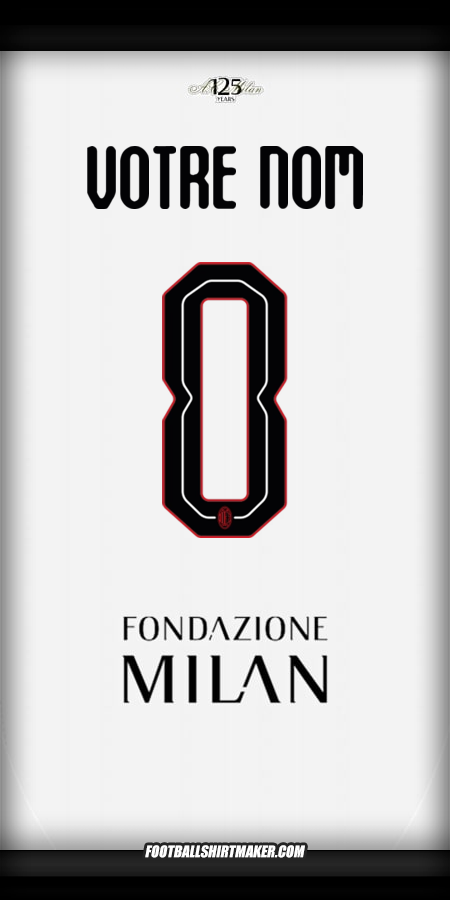Maillot AC Milan 2024/2025 Cup II -  votre nom - 0