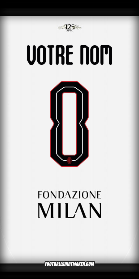 Maillot AC Milan Cup 2024/2025 II -  votre nom - 0