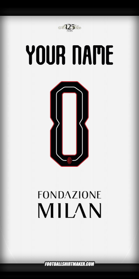 Jersey AC Milan Cup 2024/2025 II -  your name - 0