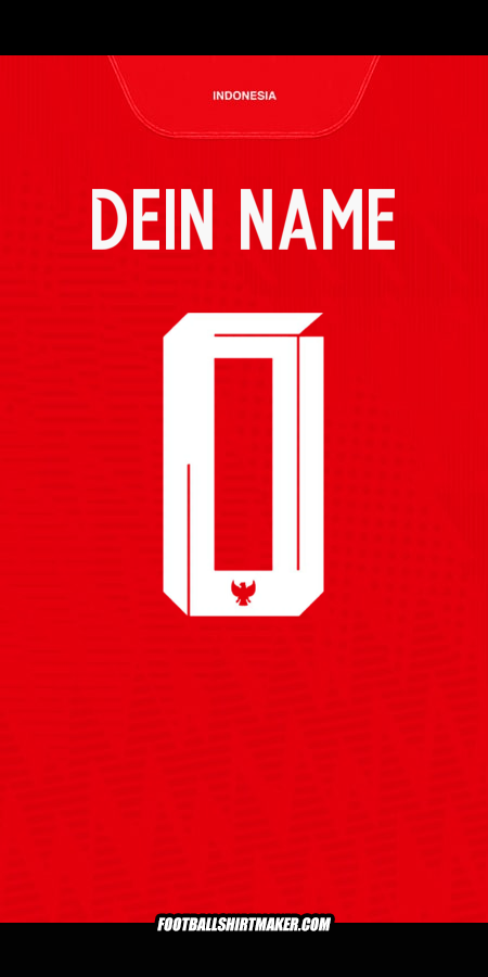 Trikot Indonesien 2024 -  dein name - 0