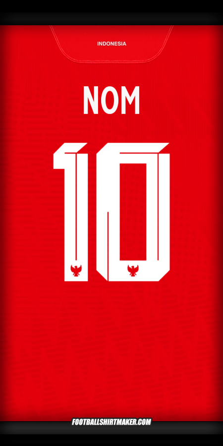Maillot Indonésie 2024 -  nom - 10