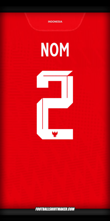Maillot Indonésie 2024 -  nom - 2