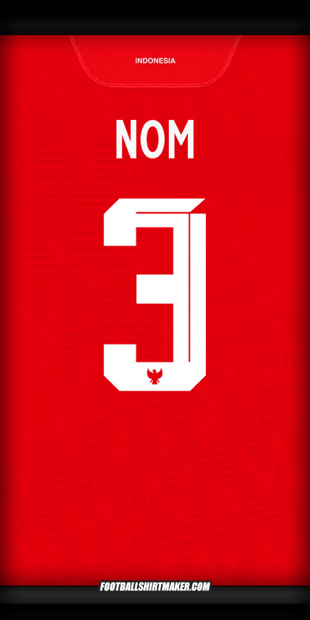 Maillot Indonésie 2024 -  nom - 3