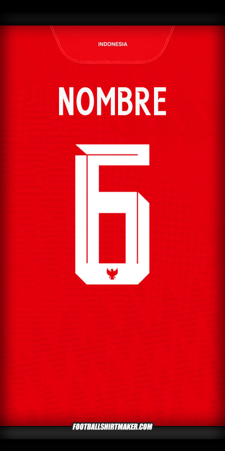 Camiseta Indonesia 2024 -  nombre - 6