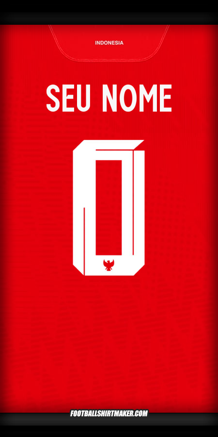 Camisa Indonésia 2024 -  seu nome - 0